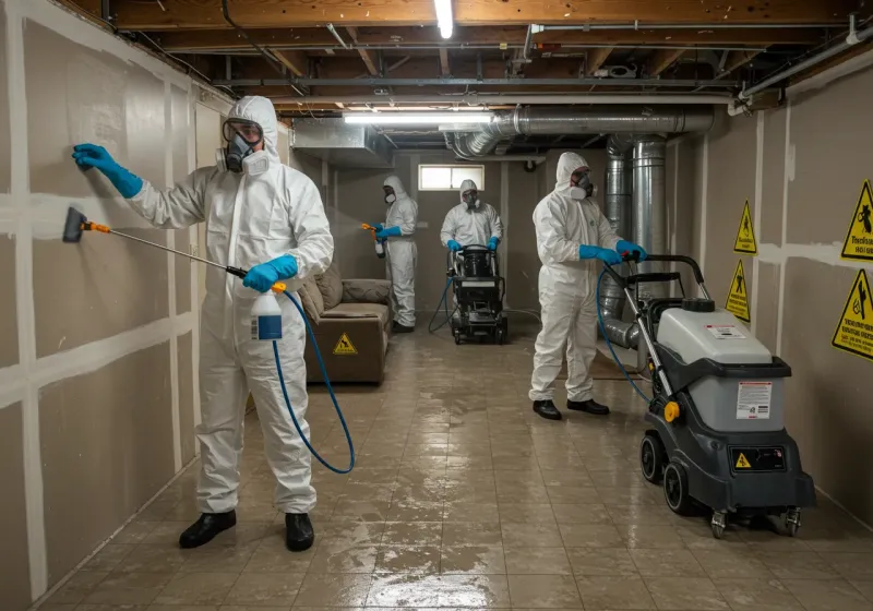 Basement Moisture Removal and Structural Drying process in Mableton, GA